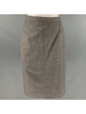 NO BRAND Size 4 Grey Heather Pencil Skirt